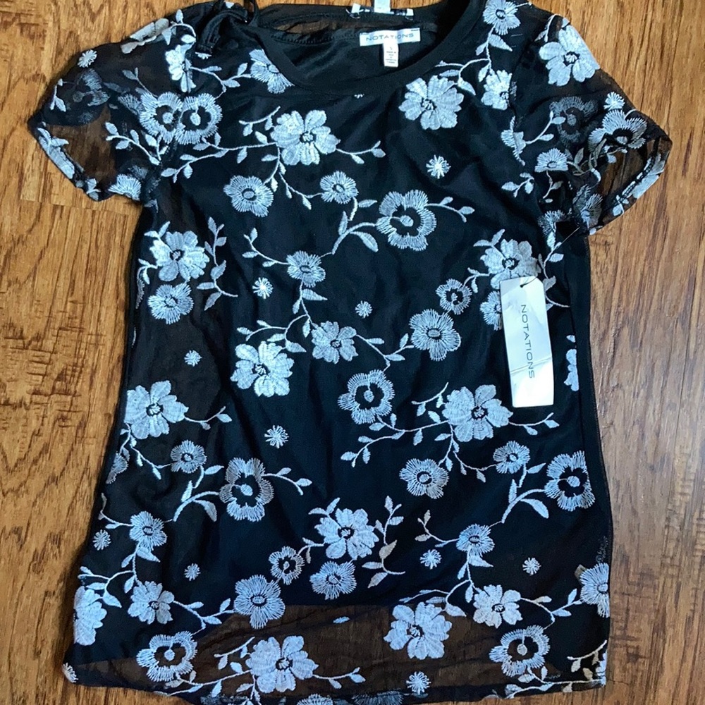 Women’s sheer floral blouse